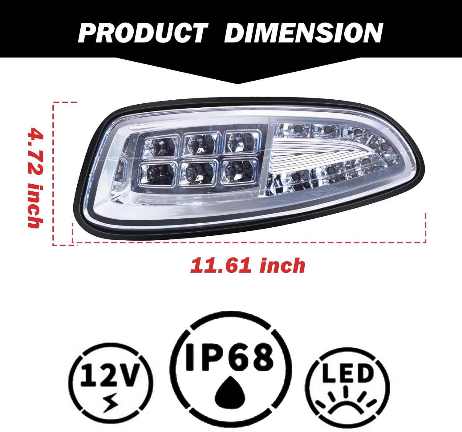 LED Head Light Kit For EZGO RXV 2008-UP Gas or Electric Golf Cart Models Front Replace 12V headlights Light Kit Assembly For EZGO RXV