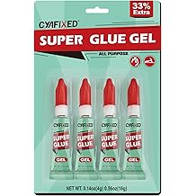 Super Glue Gel Clear for Wood Plastic Metal, Instant Superglue All Purpose Multipack Cyanoacrylate Adhesive Repair Ceramic Model Leather Rubber Glass Pottery, Strong Bonding Single Use Glue Minis