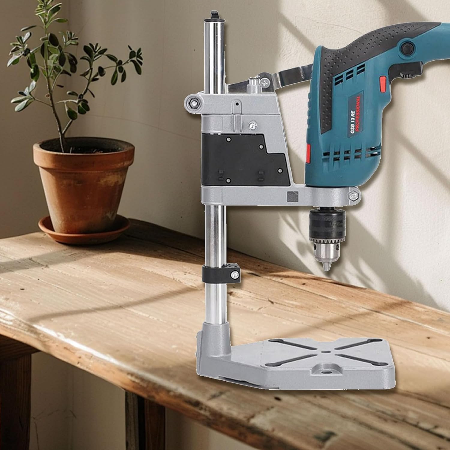 Adjustable Drill Press Stand Benches Clamp Tool for Hand Workstations Electric Holder Electric Drill Holder