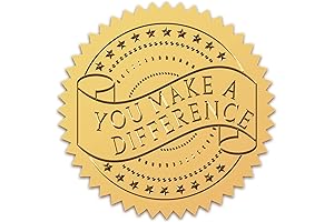 CRASPIRE Embossed Gold Foil Seals for Diplomas and Awards