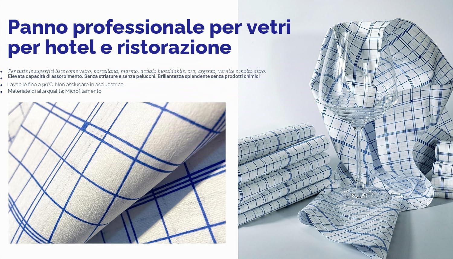 LGC Bundle | 12 bottiglie Bormioli Rocco Oriente in blu, con chiusura a leva, 1 litro + 1 panno asciutto in microfilamento