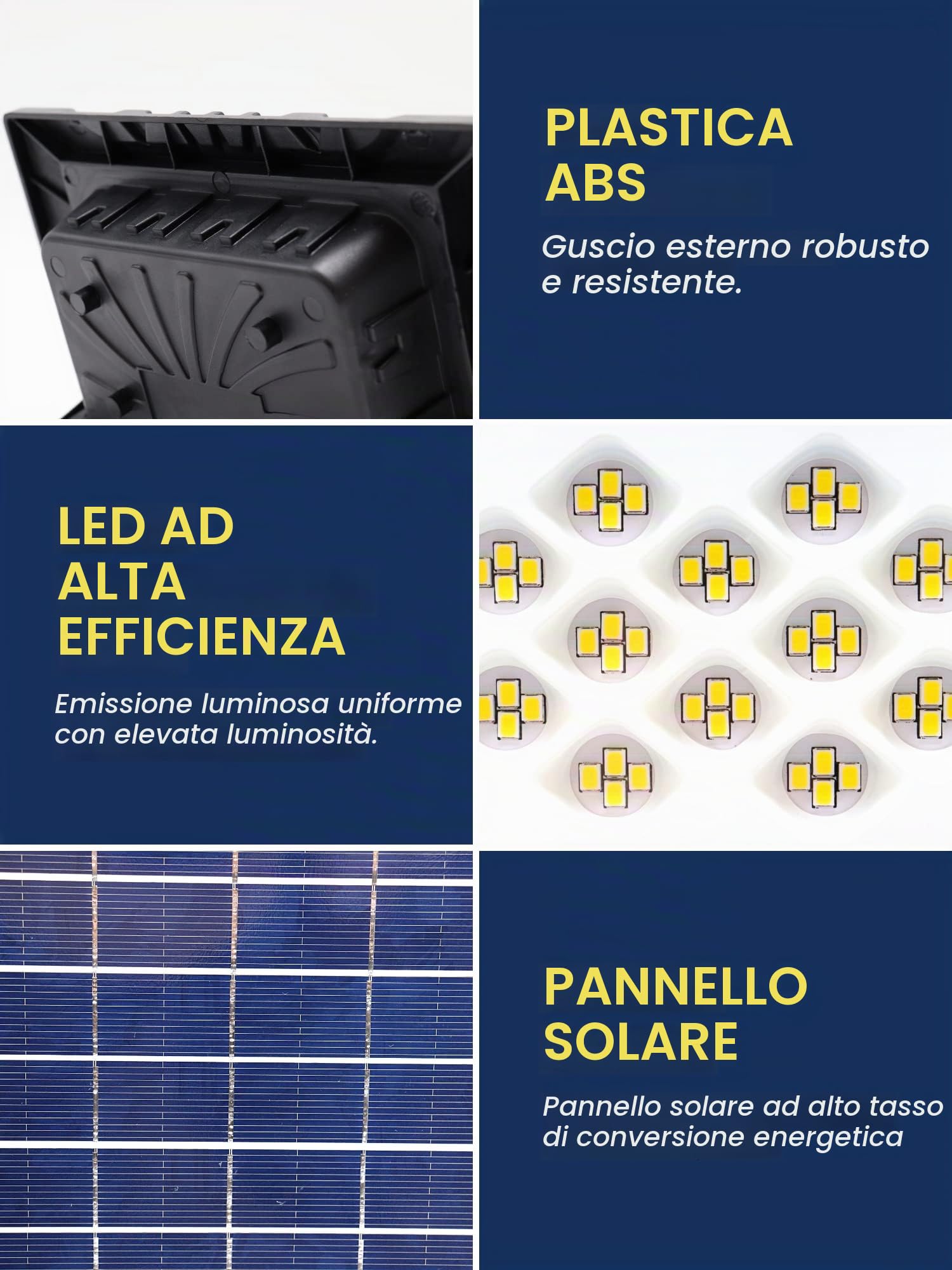 Faretto proiettore 200 W 200 LED con pannello solare fotovoltaico, telecomando e sensore di accensione automatica. Faretto solare IP67 con luce bianca, illuminazione per esterni, patio, giardino,