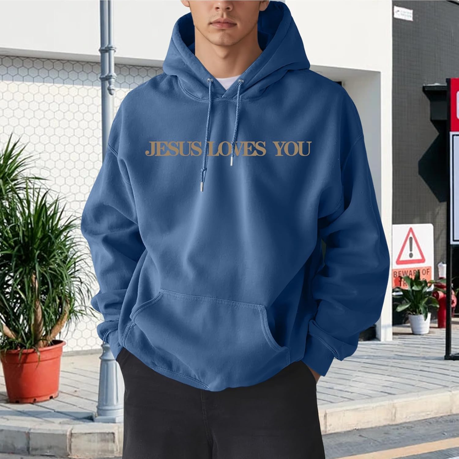 Christian Jesus Loves You Hoodies for Teen Religious Faith Sweatshirts Bible Verse Graphic Youth Thin Hoodies - Image 2