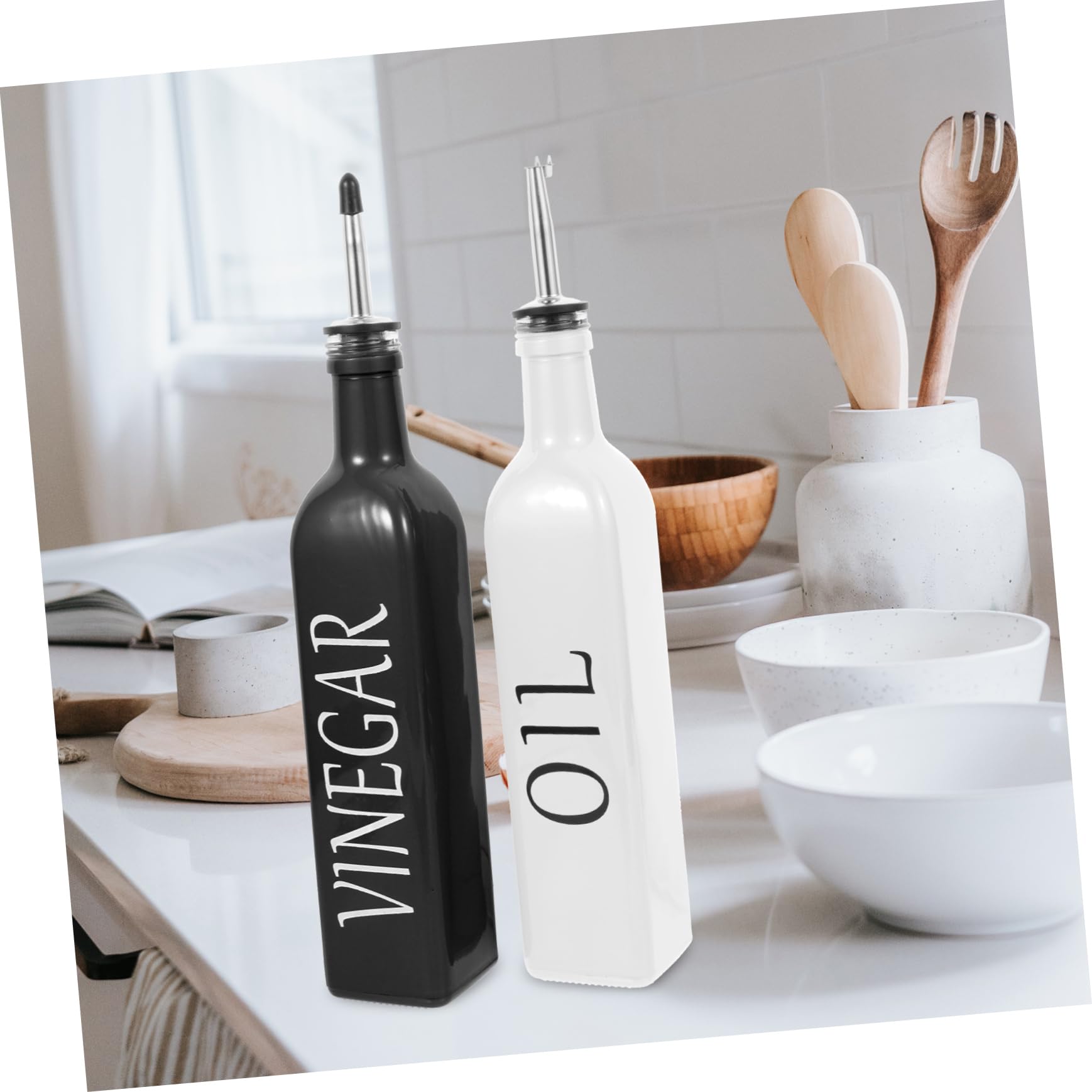 Gatuida Dispensadores de Aceite y Vinagre de Botella para Condimentos con Diseño Conveniente y Duradero para Cocina y Restaurante de