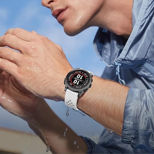 Miniatura 7 de OVERSTEP Compatible con Fenix 7X Band, correa de reloj de silicona suave de 1.024 in de ancho para Garmin Fenix 5XFenix 5X PlusFenix 6XFenix 6X