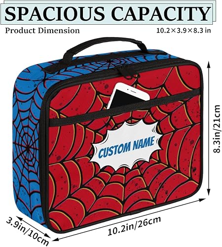 Miniatura 2 de Lonchera personalizada para niños  Lonchera personalizada para niños y niñas, bolsa de almuerzo con aislamiento suave e impermeable reutilizable,