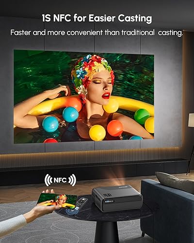 Miniatura 8 de Proyector 4K HDR 1400 ANSI Ultra HD Proyector inteligente portátil con Wifi6 y Bluetooth, HDMI eARC, DD+, NFC, enfoque automático para cine en casa,