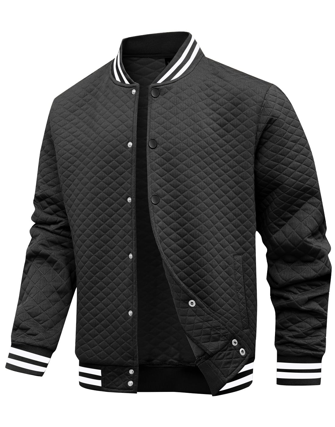 Wizoat Mens Varsity Jacket Lightweight Waffle Letterman Bomber Jackets