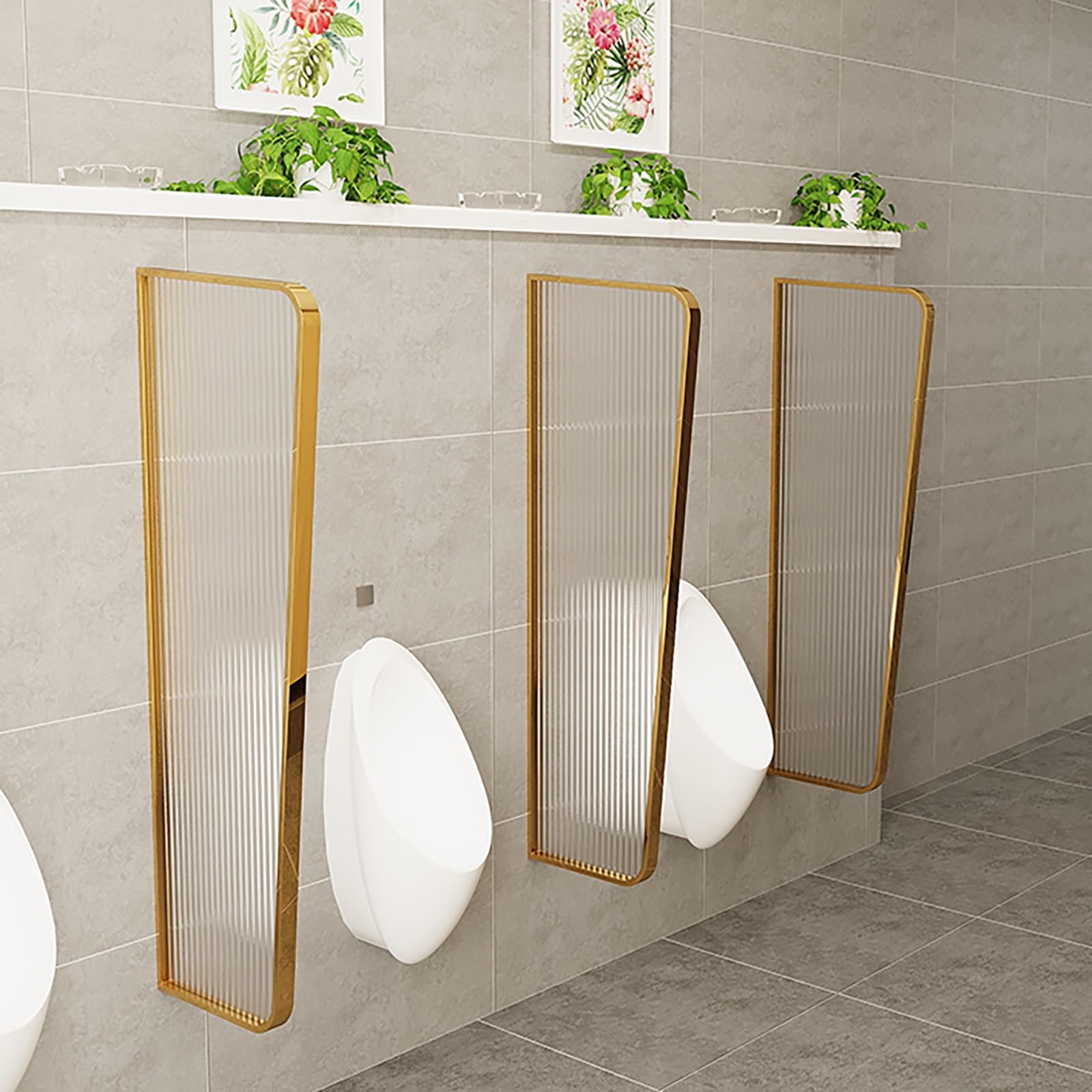 Pantalla de privacidad para urinario ideal en baños de hoteles y centros comerciales