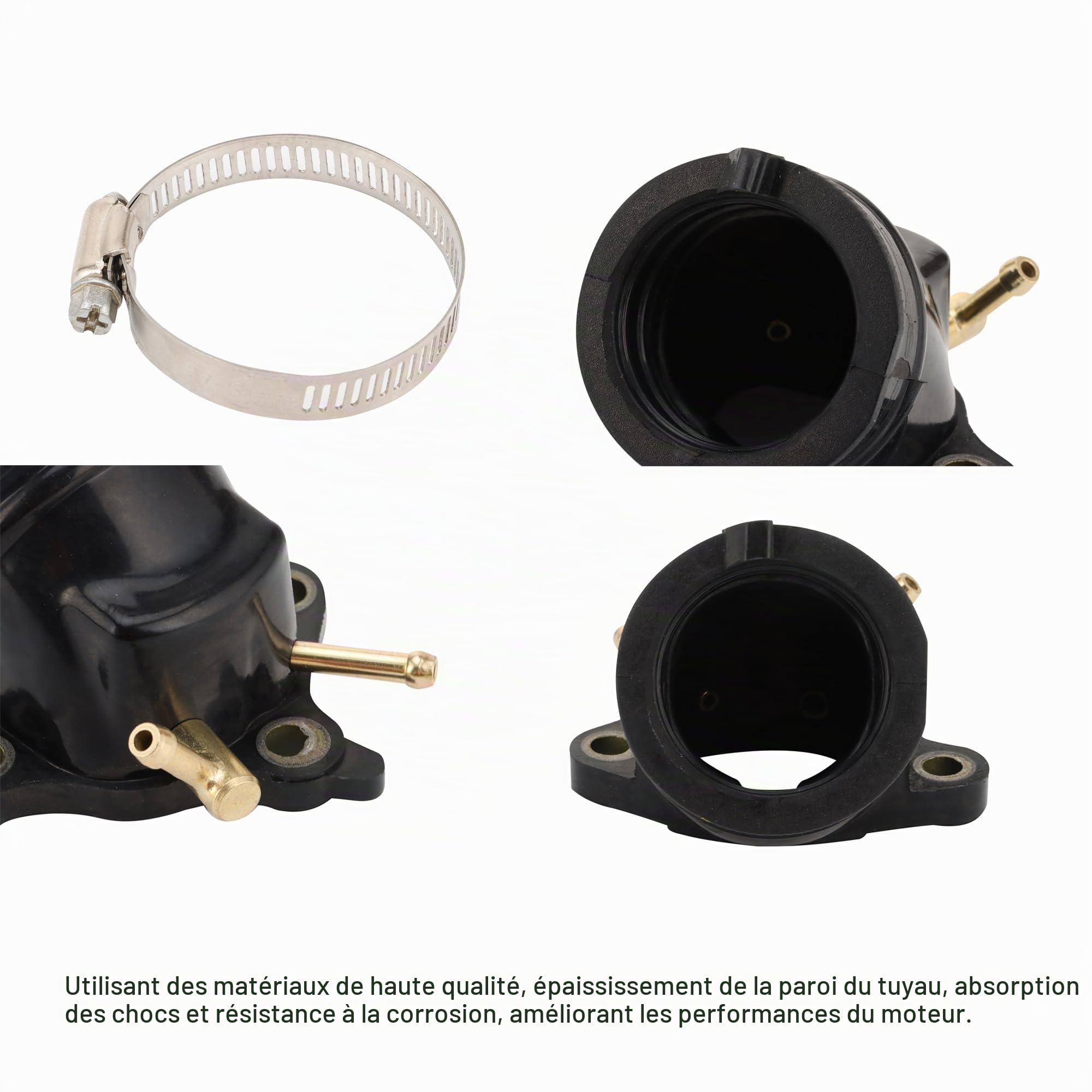GOOFIT Tuyau De Collecteur D'admission Remplacement pour Vespa GT GTL GTS GTV 125cc-200cc Piaggio Beverly X8 X9 XE