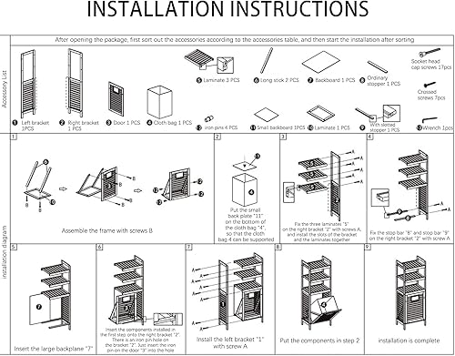 Miniatura 9 de LGXSHOP Cesta de lavandería inclinable cesta de lavandería de bambú independiente con estante y forro extraíble para baño, sala de estar,