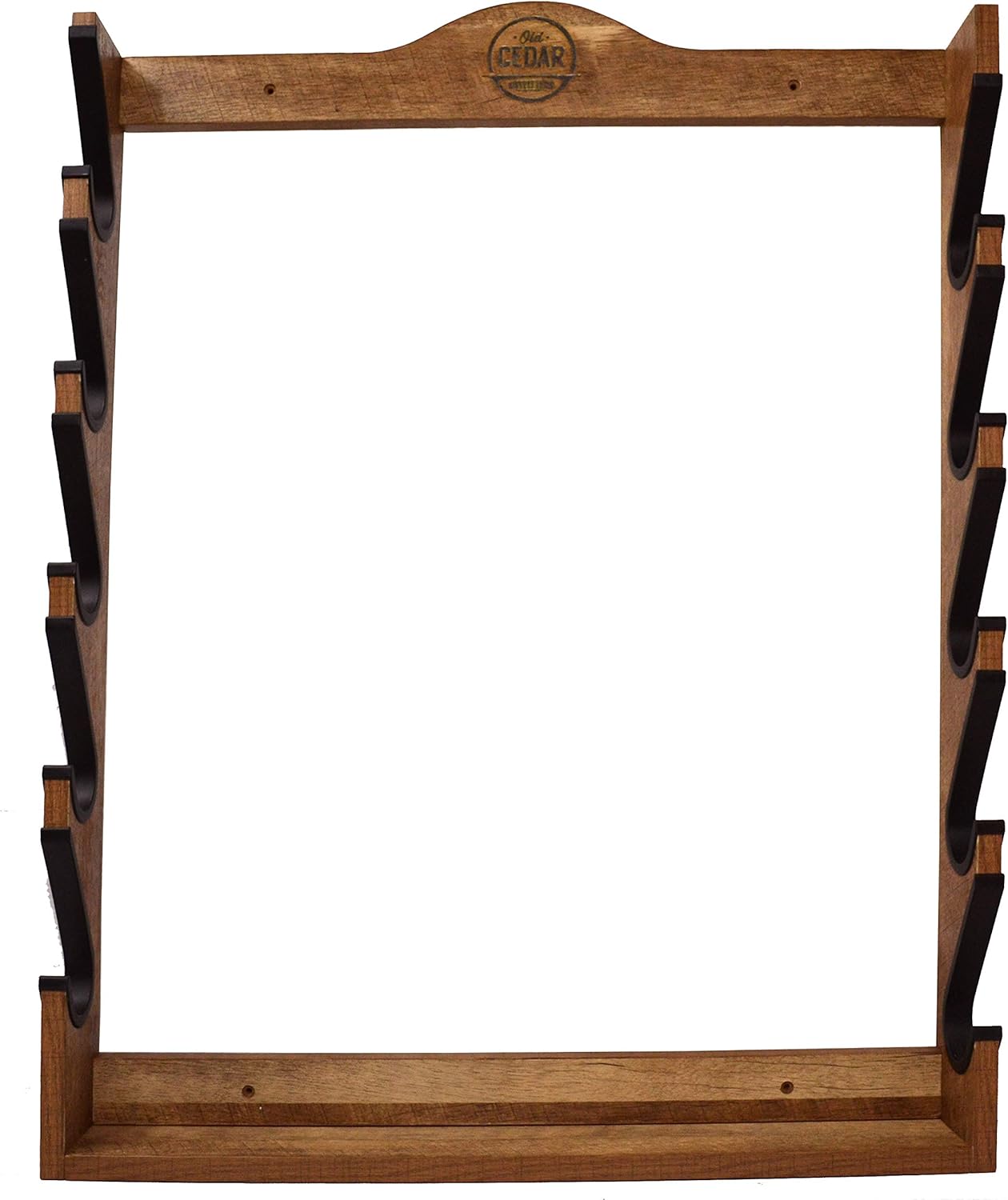 Old Cedar Outfitters Wall-Mounted Gun Rack for Long Guns, Rifles and Shotguns with Protective Sleeves - Five Capacity