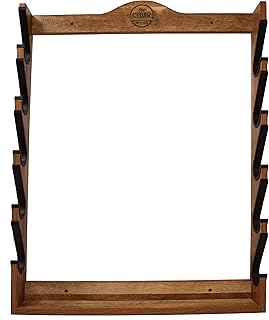 Old Cedar Outfitters Wall-Mounted Gun Rack for Long Guns, Rifles and Shotguns with Protective Sleeves - Five Capacity