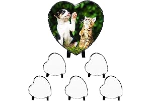 Beclumas 5.7" x 5.7" Heart-shaped Slate Sublimation Blank