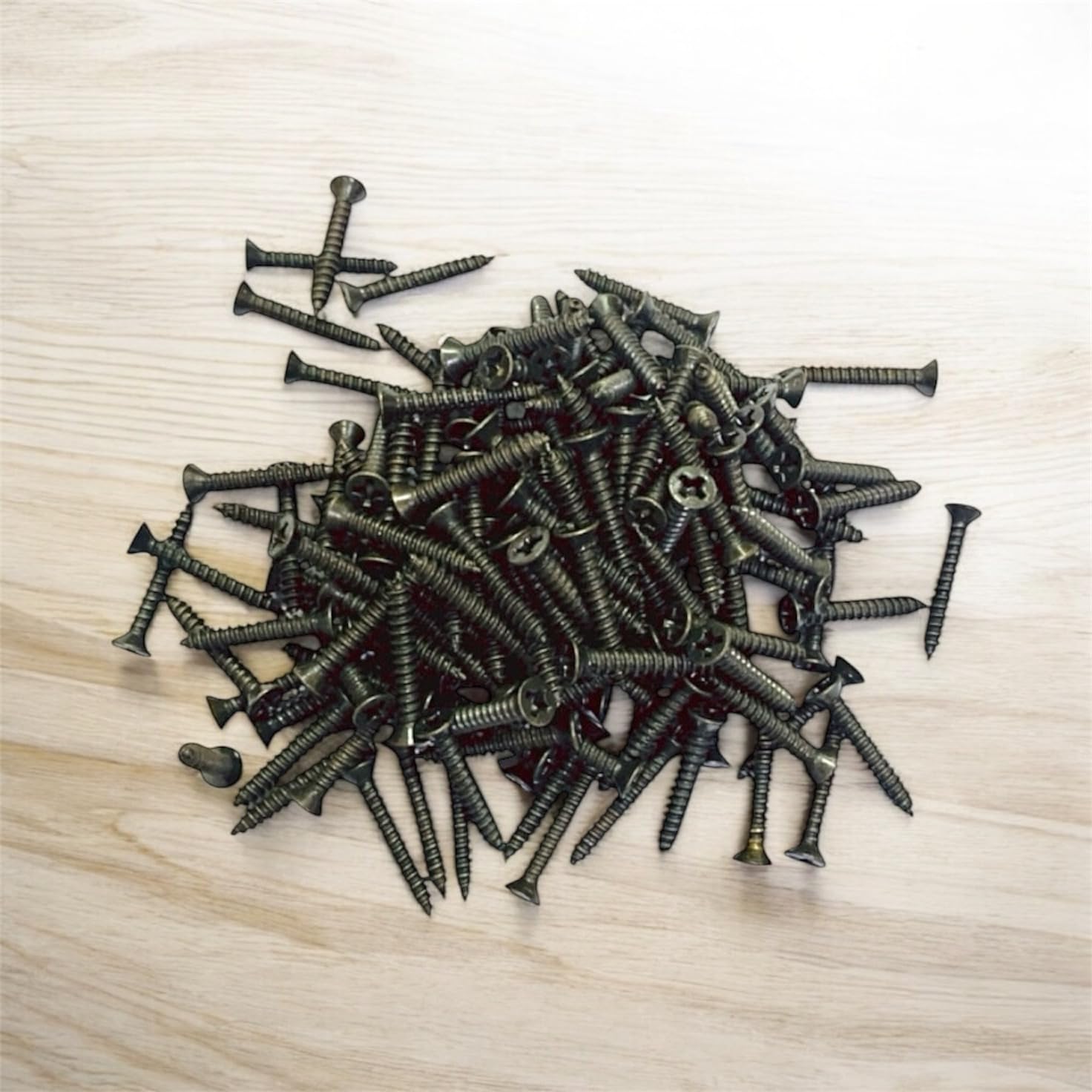 "BRASK" Brass Self Tapping Screws | CSK (Countersunk) Phillips Drive | Screws for hardware, electrical, marine, plumbing and industrial applications (50, Antique Brass, 19 mm x 4 mm (3/4 inch)) - Image 4 thumbnail