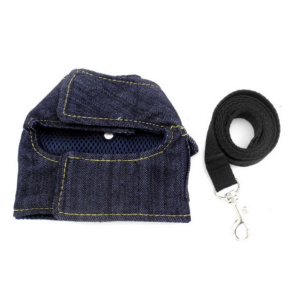 Hond denim vest harnas zacht comfortabel ademende huisdierenvest om te Hond denim vest harnas zacht comfortabel ademende huisdierenvest om te