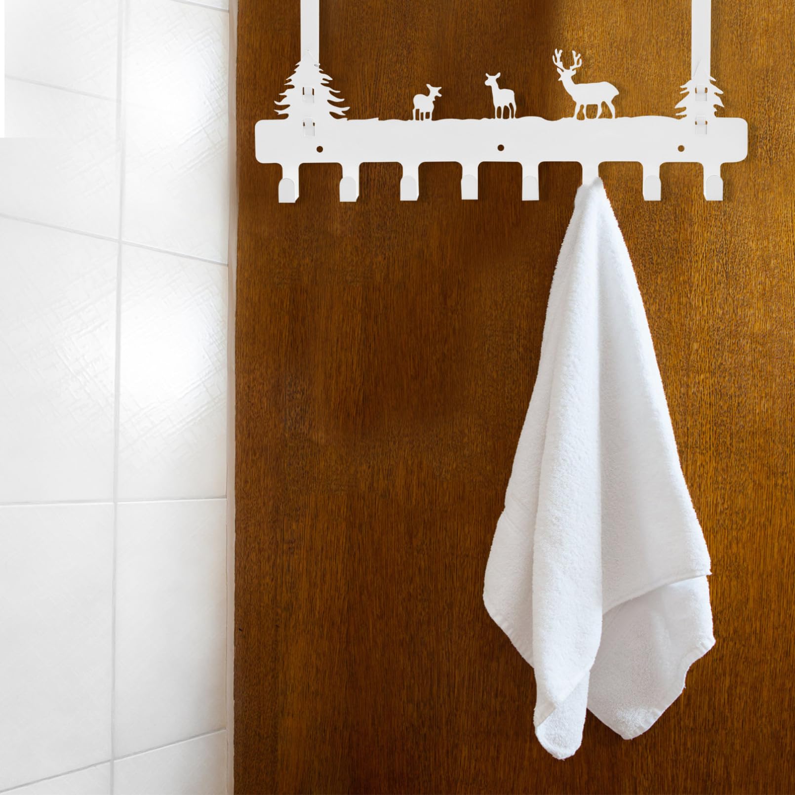 Alipis Gancho para Puerta sin Clavos de Hierro Resistente Diseño Sencillo para Colgar Ropa, Sombreros y Bolsos en Baño y Armario