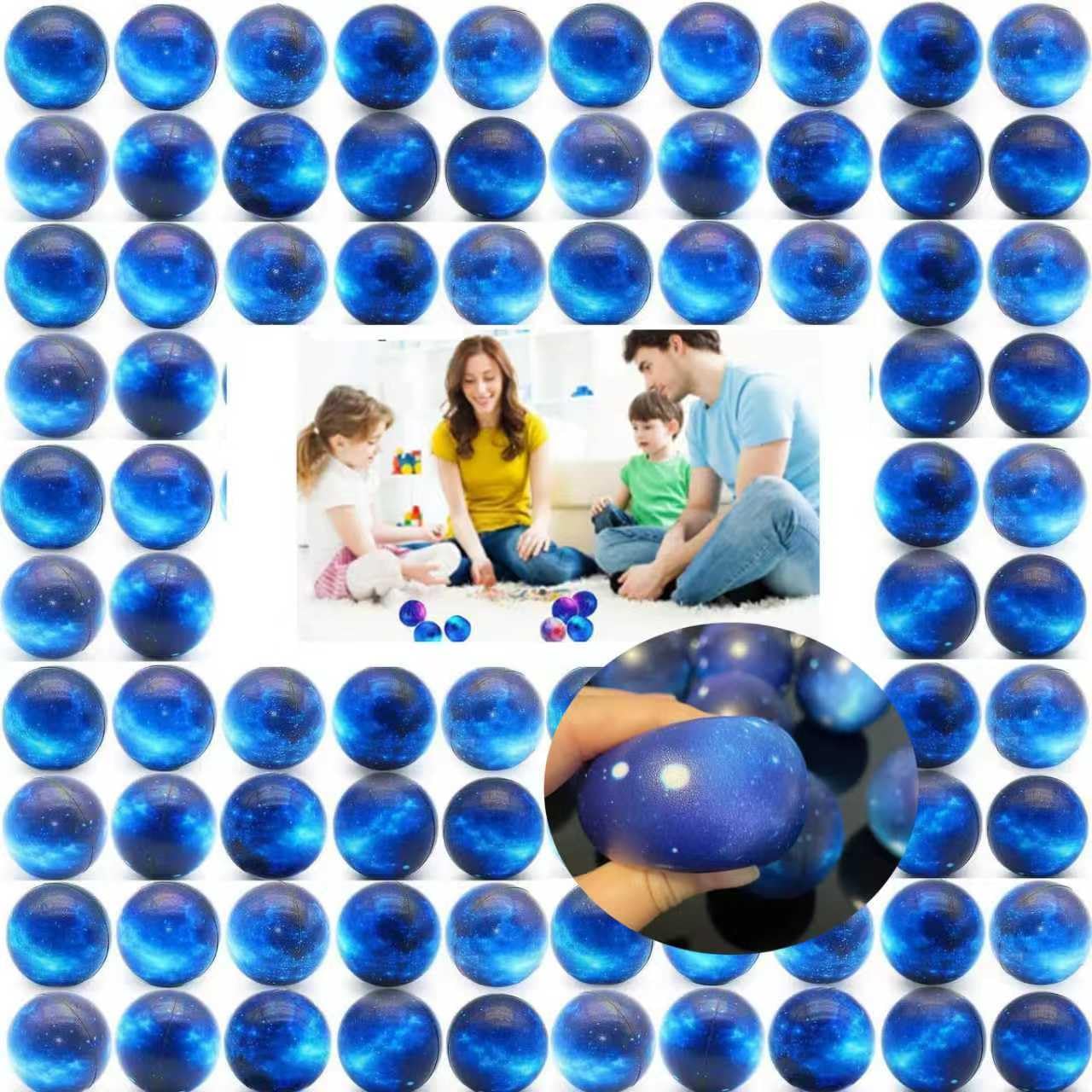 Balle Anti Stress 60 Pièces, Balles en Mousse, Balles Anti-Stress de Soulagement,5cm Balle Anti Stress Paillette Cosmique,Couleurs Vives, Boule de Stress pour Enfants et Adultes