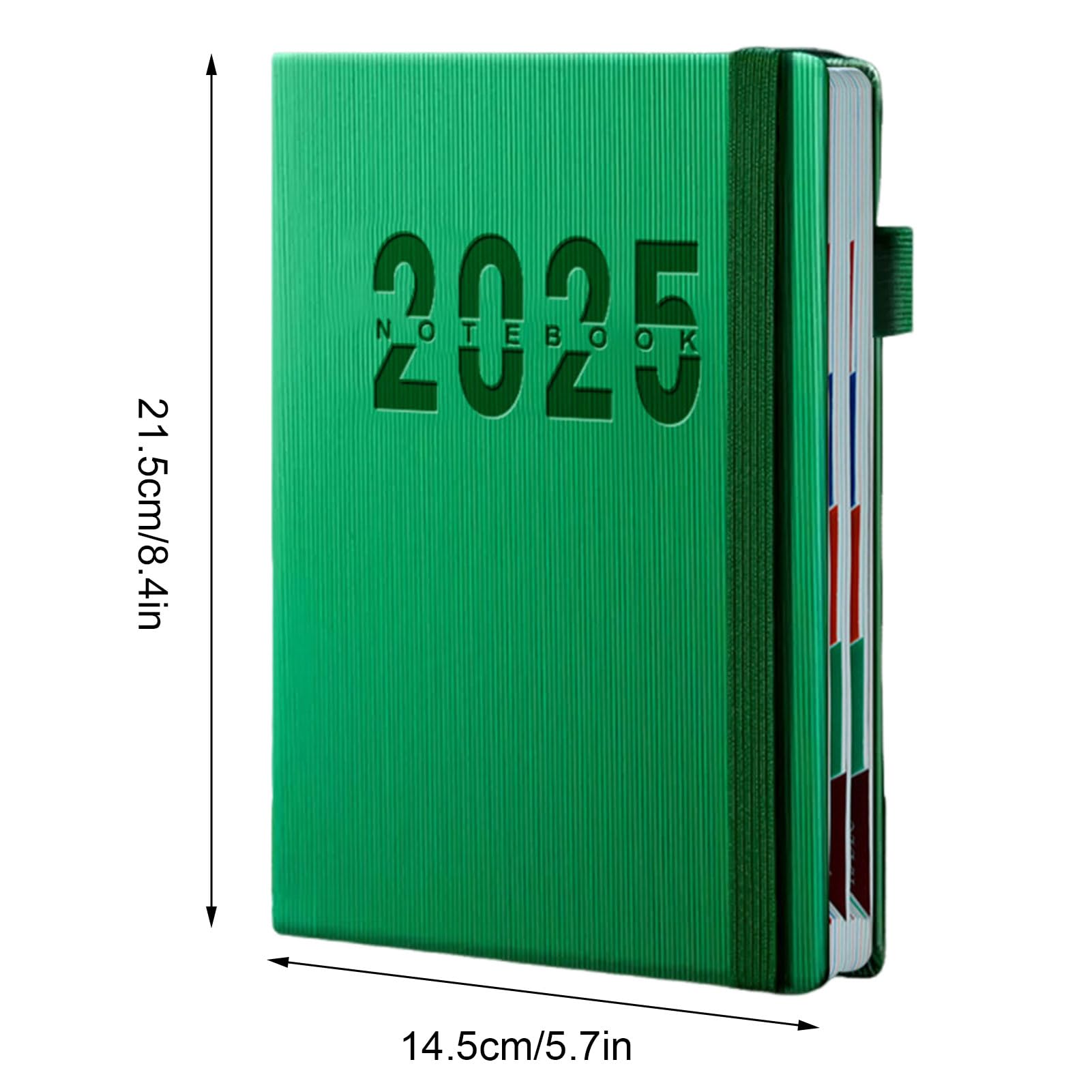 Agenda giornaliera 2025, formato A5, calendario settimanale e mensile, una pagina al giorno gennaio-dicembre 2025, 365 pagine per appuntamenti, organizzazione annuale, diario giornaliero dei ricordi,