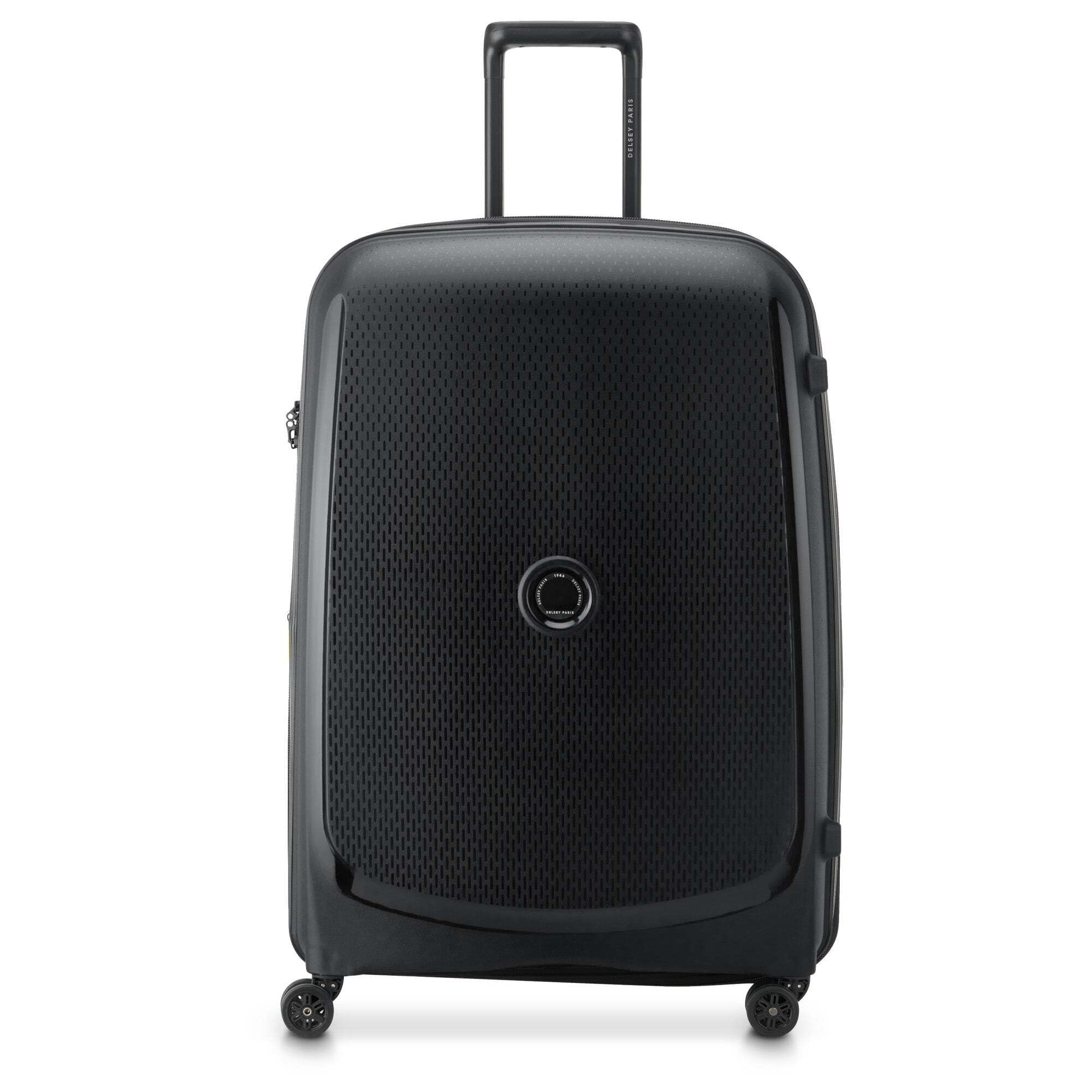 DELSEY PARIS Belmont Plus, walizka dla dorosłych, materiał z recyklingu, czarne, L Extensible (76 cm) Materiale Riciclato, rozciągliwy