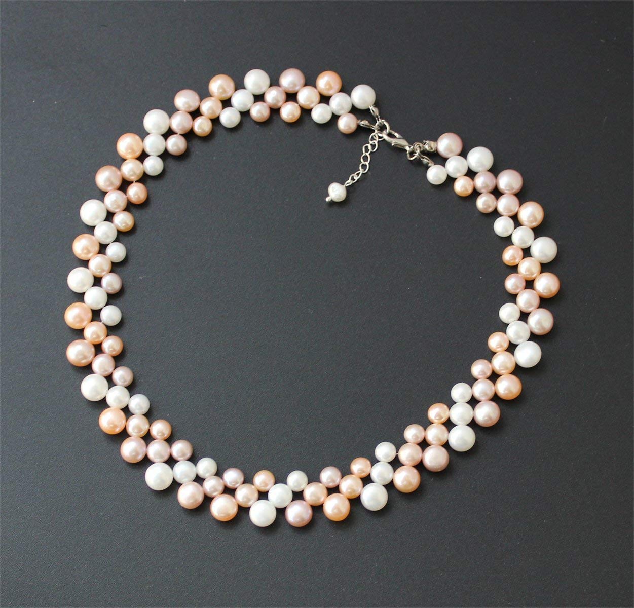 Hand-woven Braided Pearl Necklace Ivory 