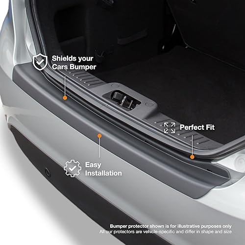 Miniatura 4 de Travall Protector compatible con Ford Edge (2014-2019) TBP1088P - Protector de parachoques trasero de plástico liso