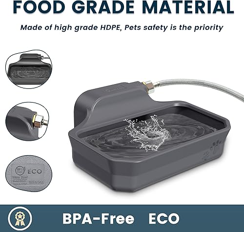 Miniatura 4 de Dispensador automático de agua para perros, dispensador de agua para perros de llenado automático de 1 galón para interiores y exteriores,