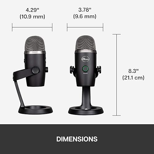Vista 10 de Logitech for Creators Blue Yeti Nano - Micrófono USB para juegos, transmisión, podcasting, Twitch, YouTube, Discord, grabación para PC y Mac, Plug &