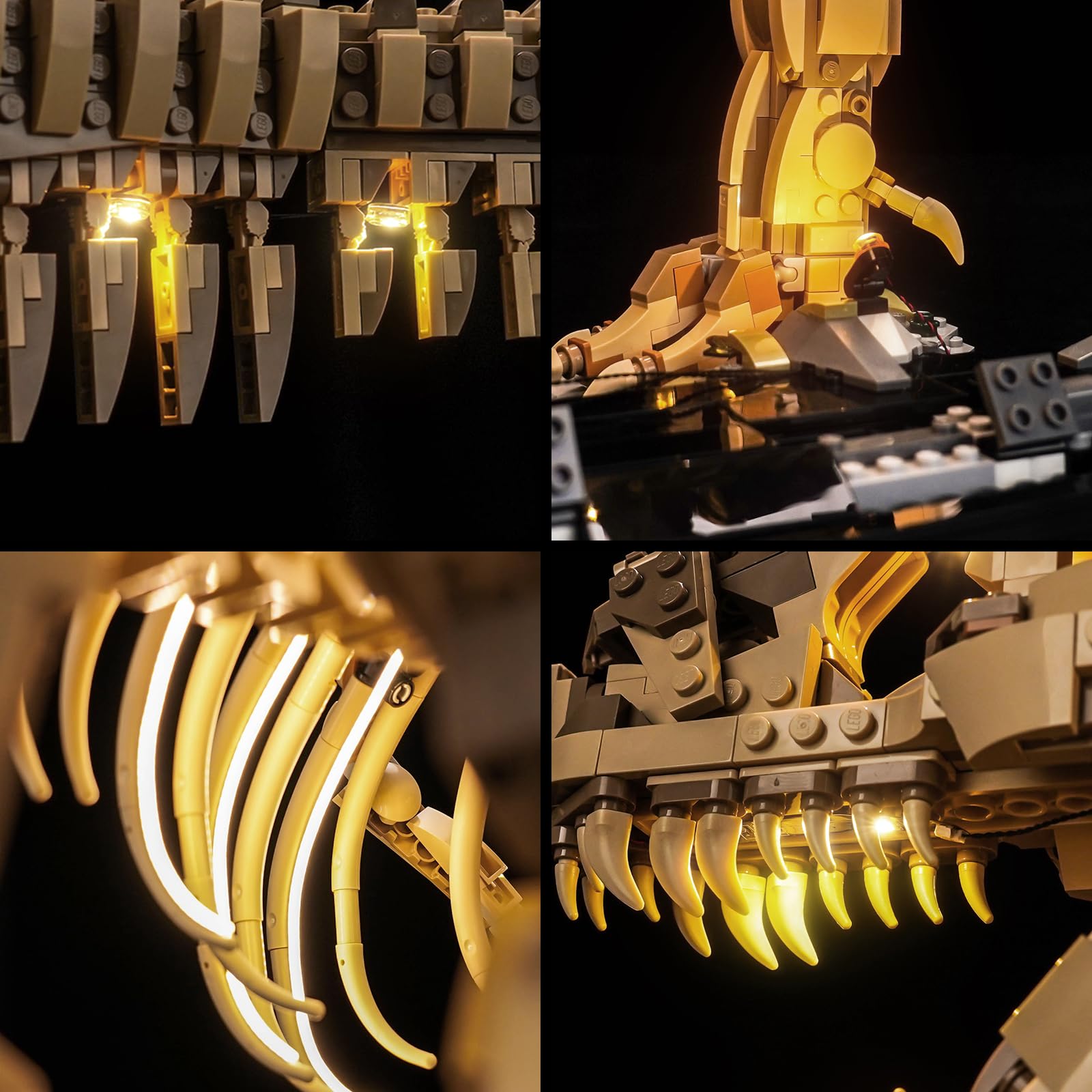 Zestaw lampek LED kompatybilny z Lego Dinosaur Fossils: Tyrannosaurus rex 76968 (bez modelu), oświetlenie dekoracyjne do zabawek