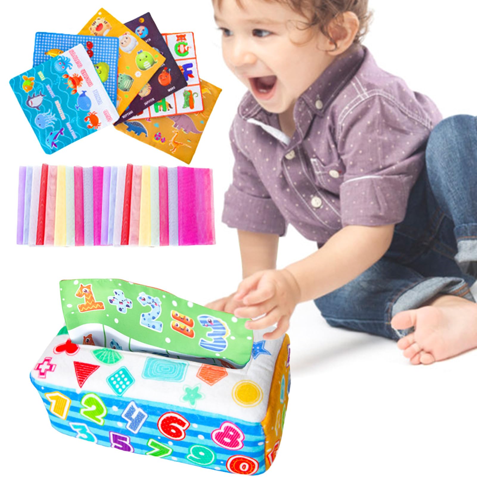 Amazon.co.jp: 無限ティッシュ赤ちゃん | ティッシュボックスおもちゃ