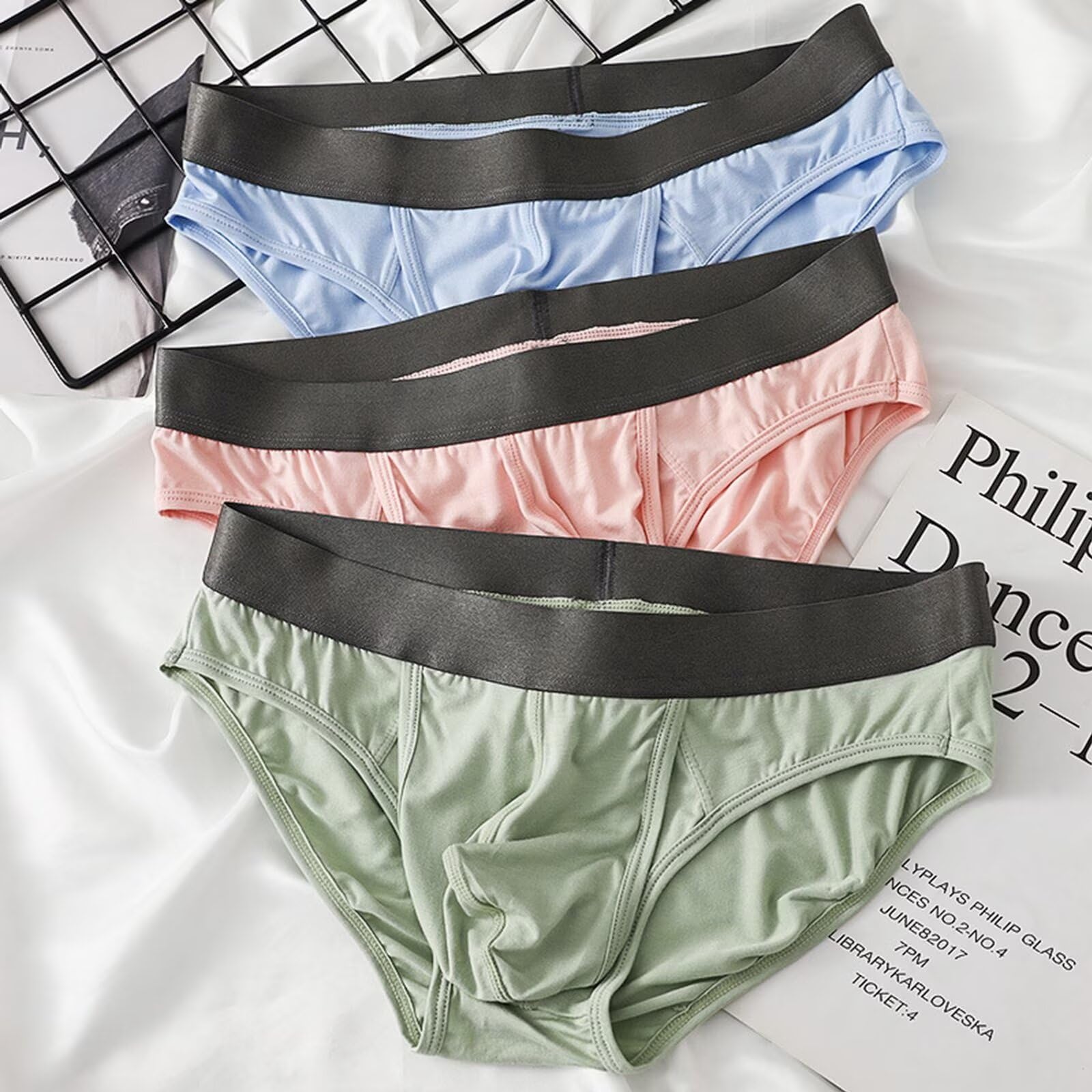 Sous-vêtements sexy pour homme avec poche en U - Grand sac séparé - Culotte respirante ouverte sur le devant