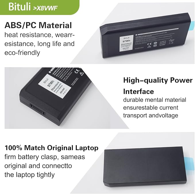 Batería Bituli C31N1636 97 Wh 11.1 V para Dell Latitude miniatura 3