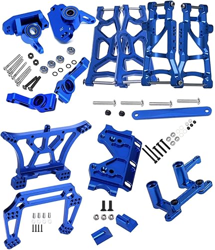 Miniatura 8 de Pieza de mejoras para barra 110 2WD, brazo de suspensión delantero trasero de aleación, bloque de ruedas, bloques de dirección, portadores de eje