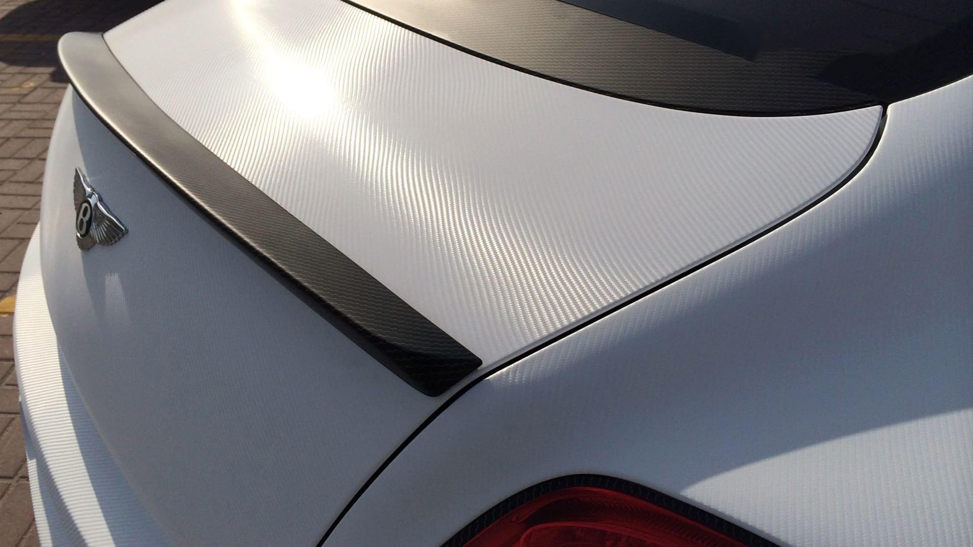 NewL 3D Carbon Fiber Vinyl Wrap Roll with Air Release Bubble Free Adhesive Film Contain Installation Tools (White, 30cm x 150cm) — view 6