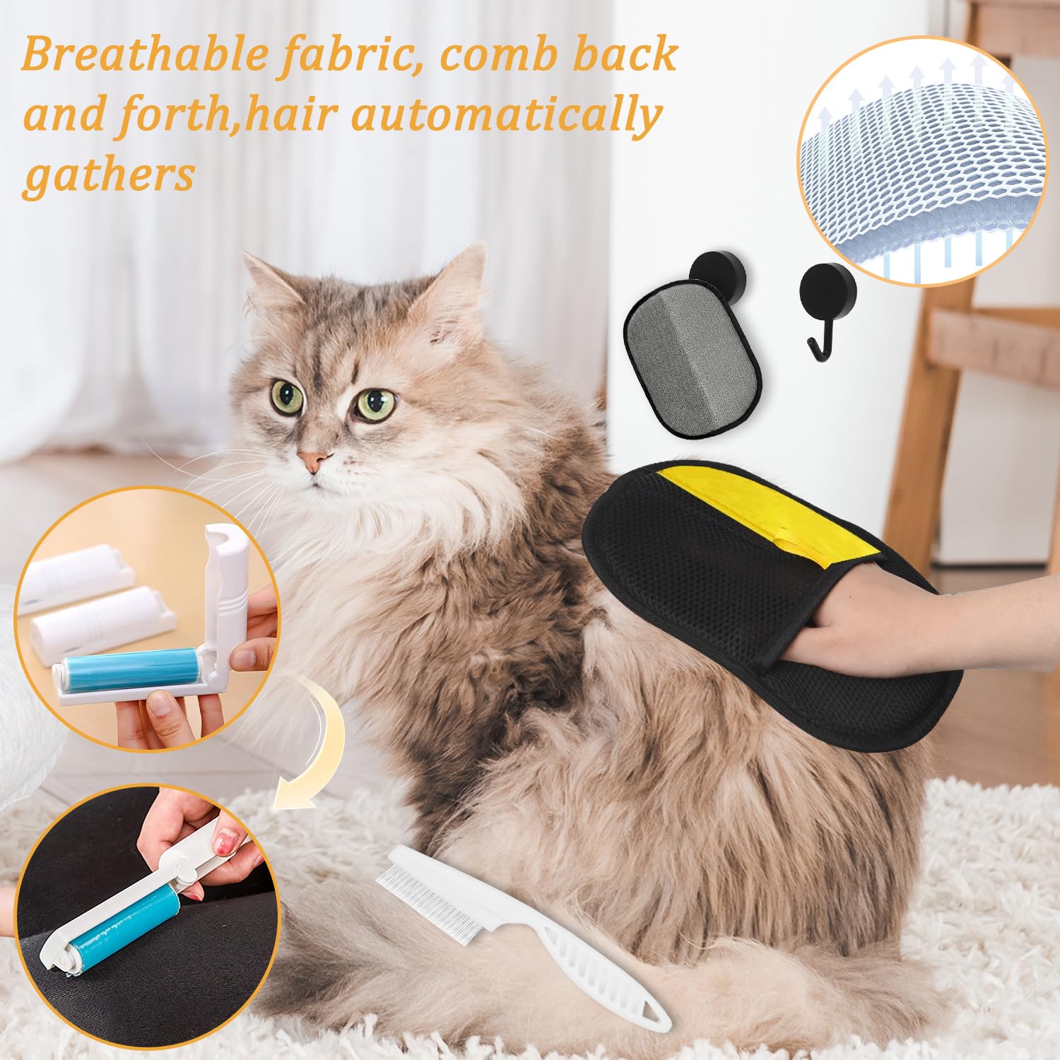 Rimozione Dei Peli Di Gatti Guanti, 2 Guanti Peli Gatto Antistatici