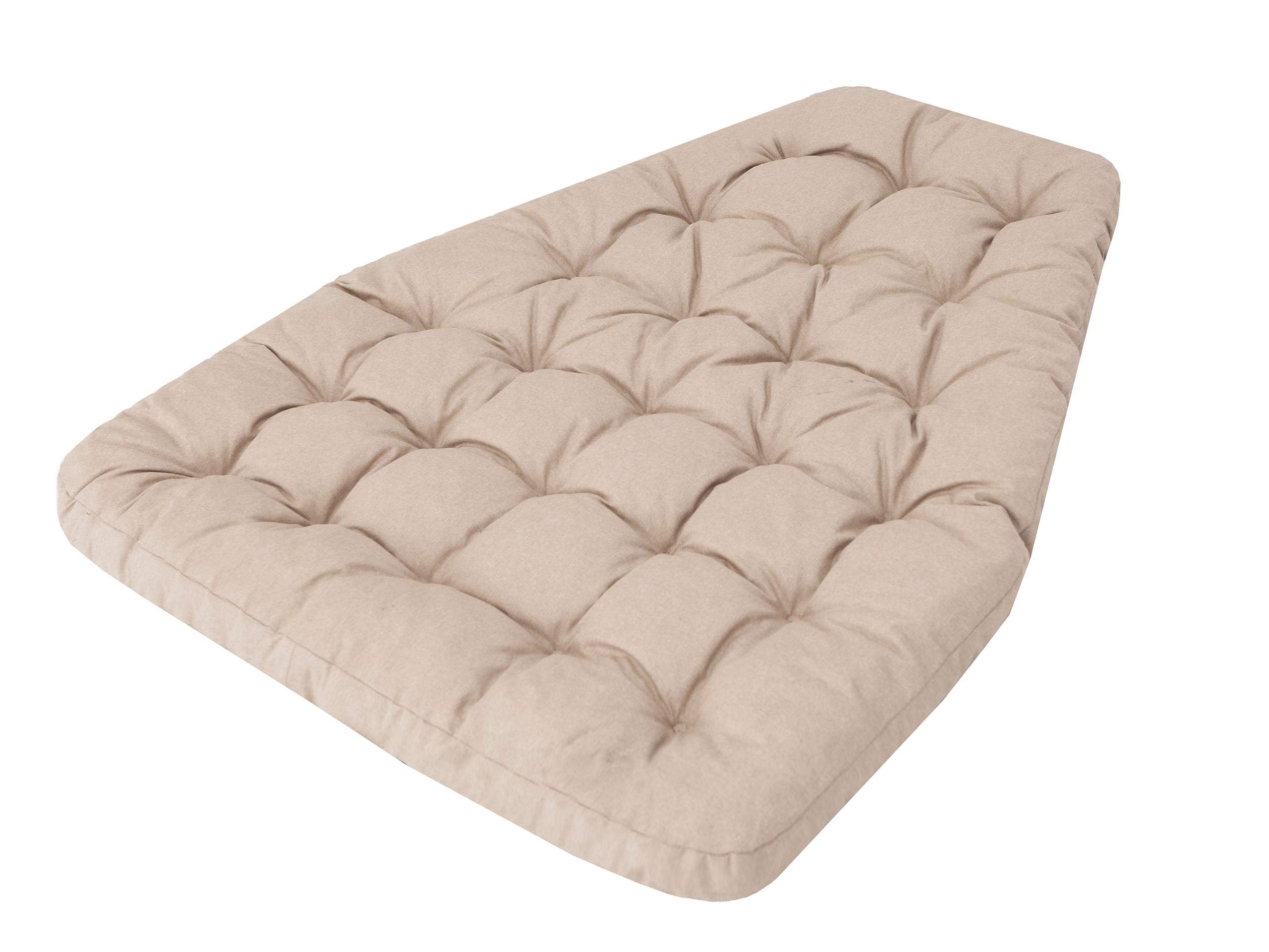 Cojín de Silla de Hamaca 100x120 cm, Beige (Ecolen), Columpio Silla Cojín de Respaldo, Cojines de Exterior/Interior