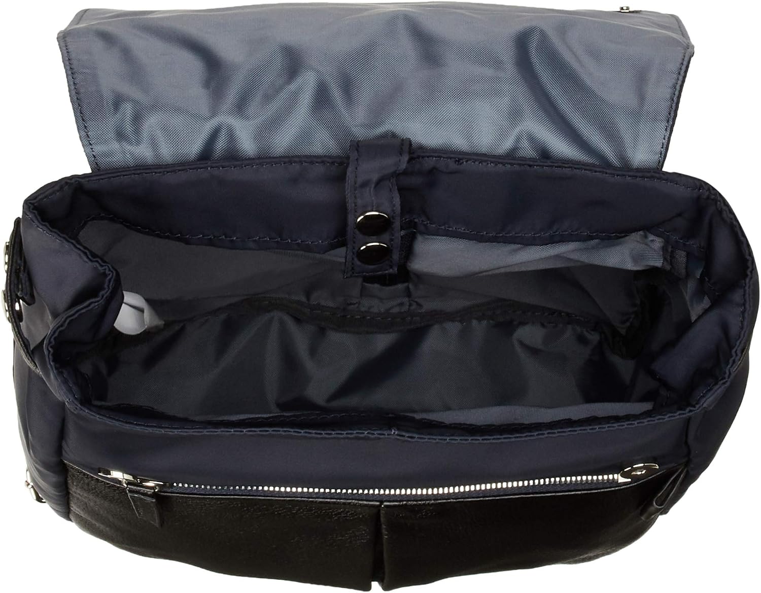 Isaac 2060446 Nylon and Cowhide Leather Combination Series Rucksack, Navy