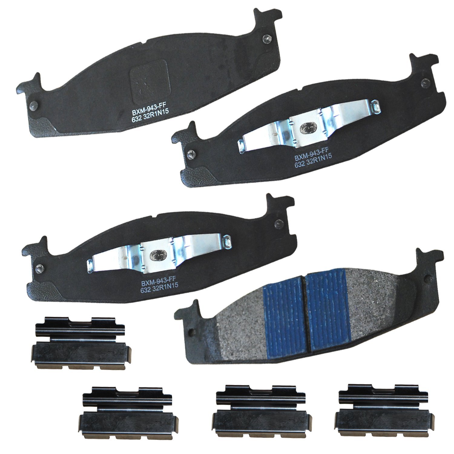 Bendix Premium SBM632 Semi-Metallic Front Brake Pads for Ford Bronco 1996-1994, E-150 2003-2002, E-150 Econoline 2002-1994, E-150 Econoline Club Wagon 2002-1994, F-150 1996-1994