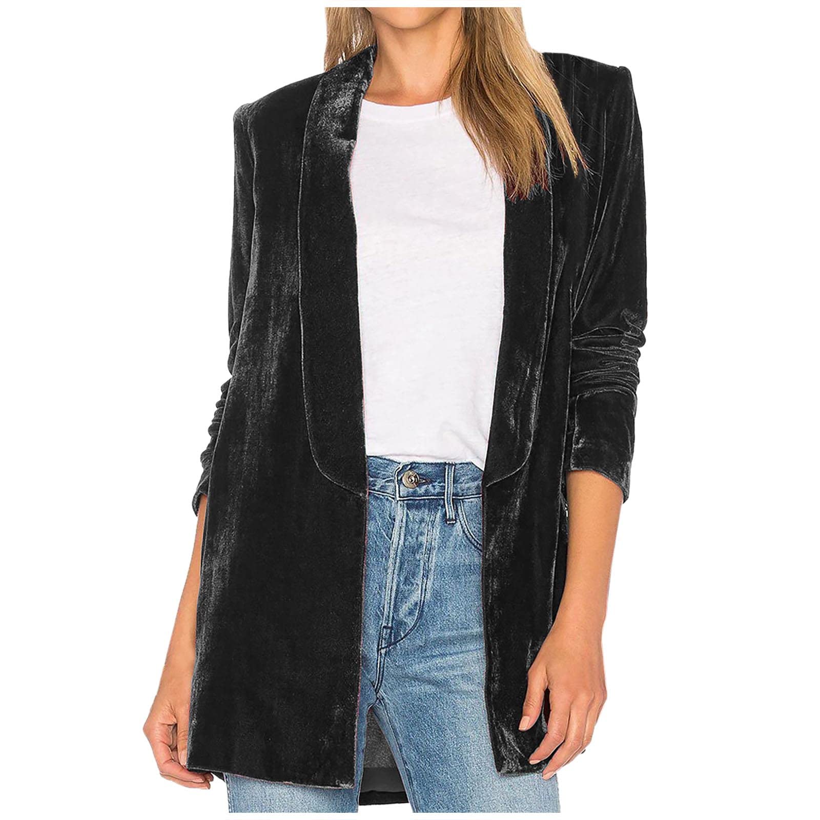 Velvet Jackets For Women Fashion Blazer Jackets Plus Woman Winter