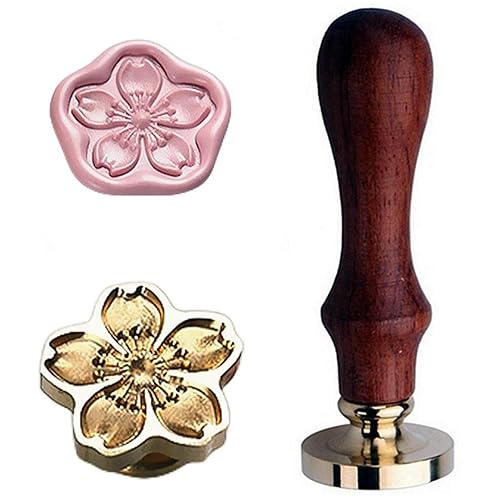 JUPPE Beautiful Cherry Blossoms Wax Seal Stamp, Flower Sealing Wax Stamp, Plant Wedding Invitation Birthday Party Sealing (Cherry Blossoms) - fff-1