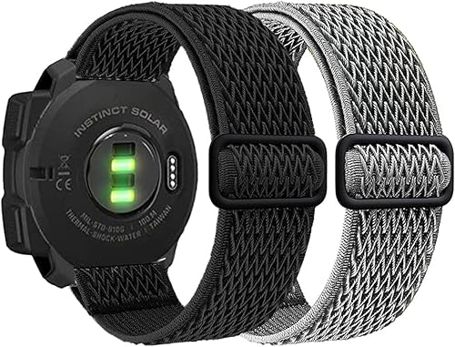 Miniatura 9 de Olytop Elastic Watch Bands for Garmin Instinct2 Solar, 22mm Soft Stretchy Nylon Ultra-Light Wristband Replacement Strap Men Women for Garmin