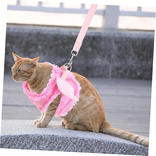 Miniatura 9 de Parliky Correa de conejo, arnés para perro grande, arnés para perro mediano con alas, correa para gato, arnés de conejo para mascotas, juego de