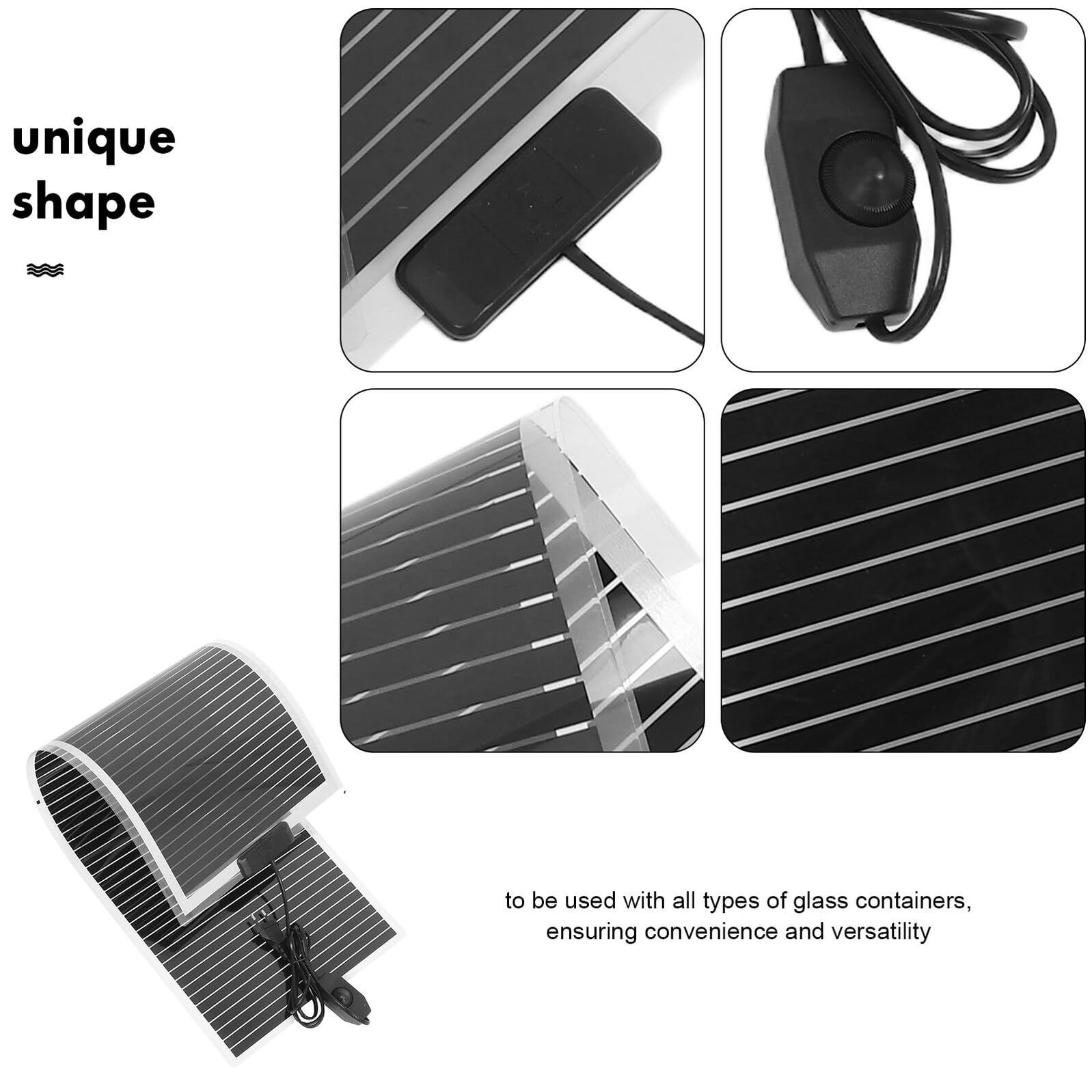Manta Térmica para Terrarios Reptiles con Control de Temperatura Ajustable 45W Tamaño 28X80 CM Compatible con Recipientes de Vidrio Enchufe Europeo para Tortugas y Serpientes