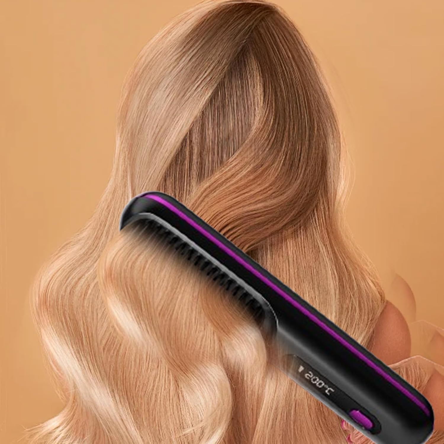 suavelia cepillo pelo corto,cepillo inalambrico pelo suavelia,Bellabrush Pro Hair Brush,heated Hair Brush,Adjustable Temperature Anti-Scald,cordless Hair Straightener,Portable Straightener