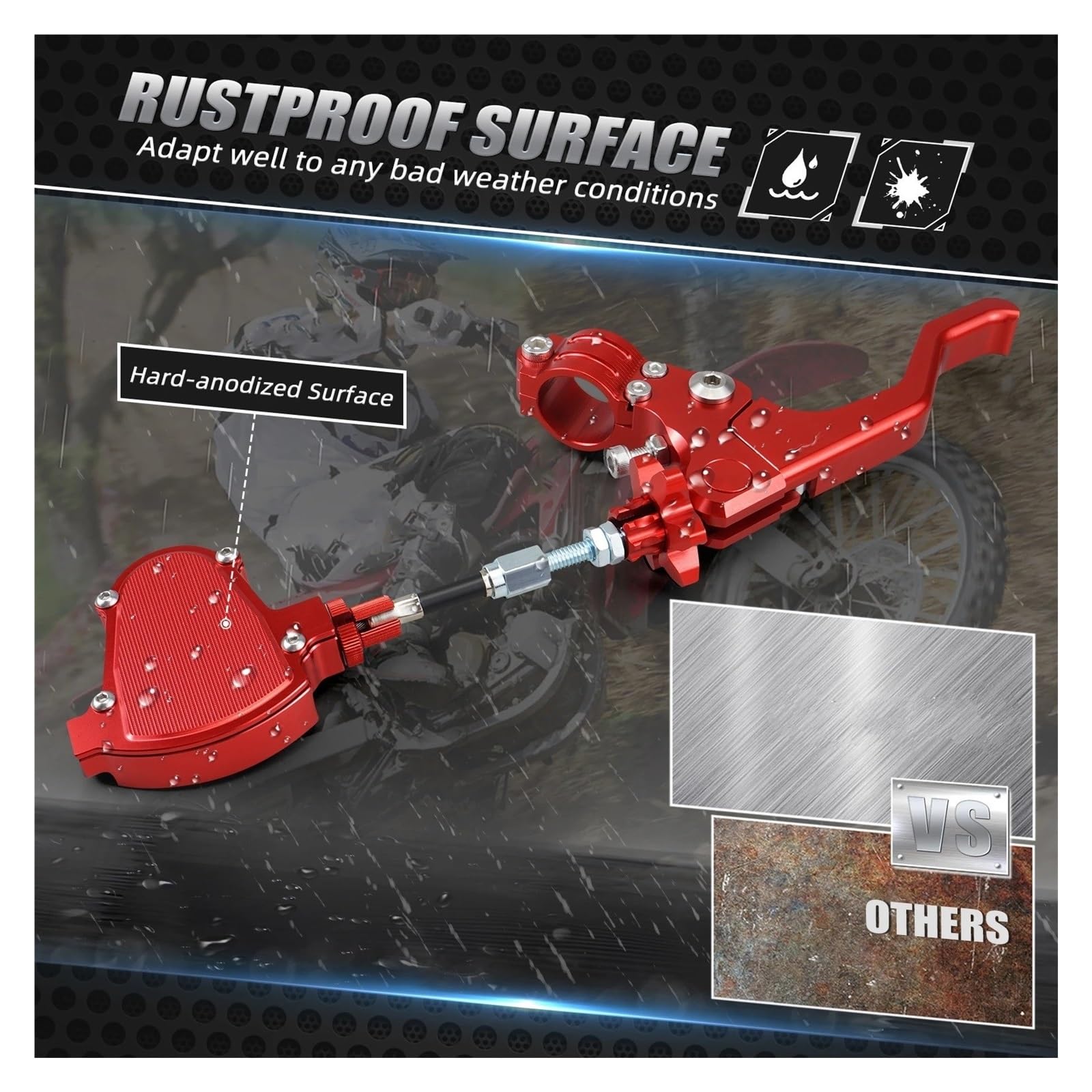 Palanca de embrague de freno Para Sistema de cable fácil extracción para palanca embrague acrobacias cortas para Honda CBR 600RR 1000RR,para Yamaha(Azul,A set)