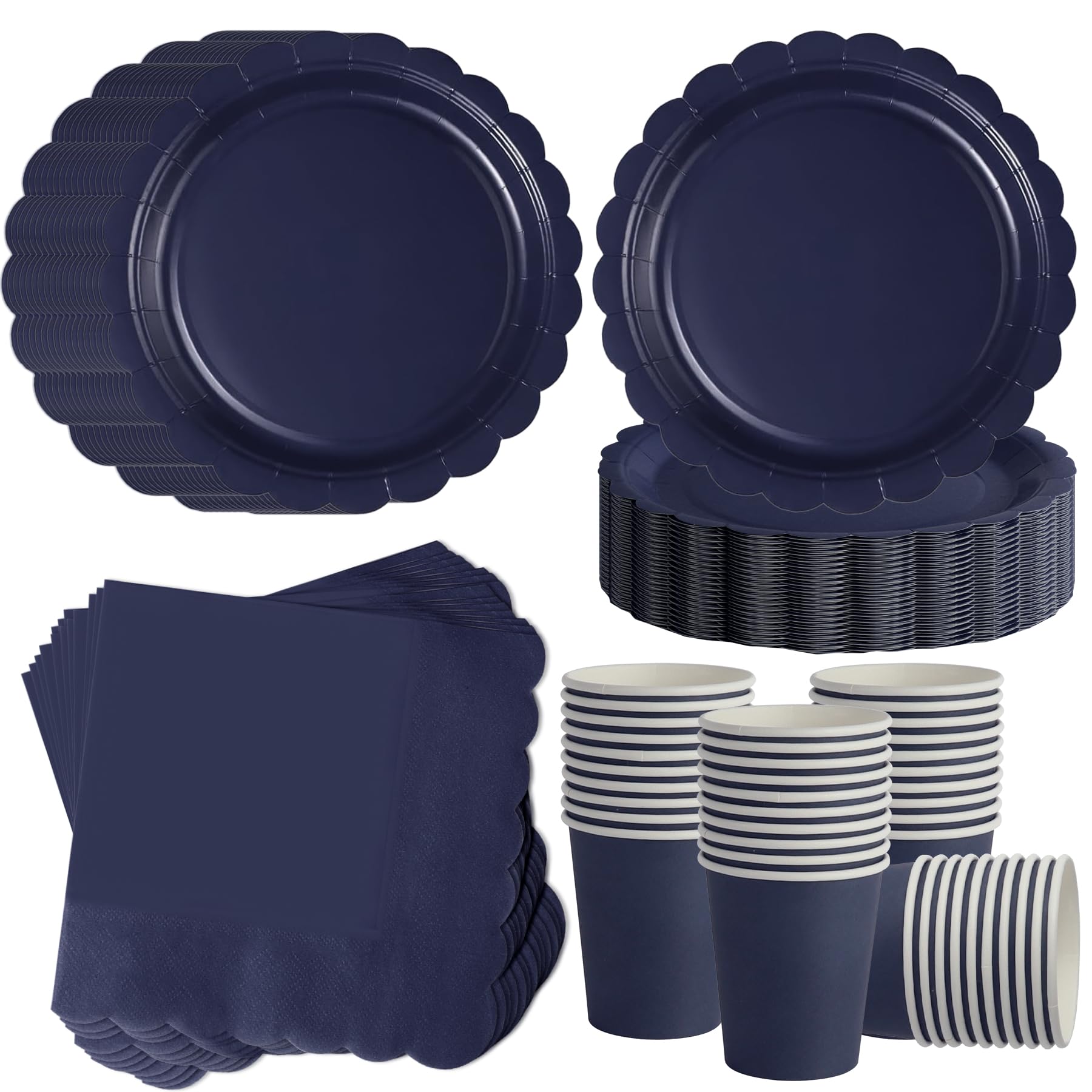 ZblPyro Partygeschirr-Set für 40 Gäste |120-tlg. Komplett-Set mit 18cm Pappteller, Pappbecher, Servietten | Perfekt für Themenpartys, Feste und gesellige Events