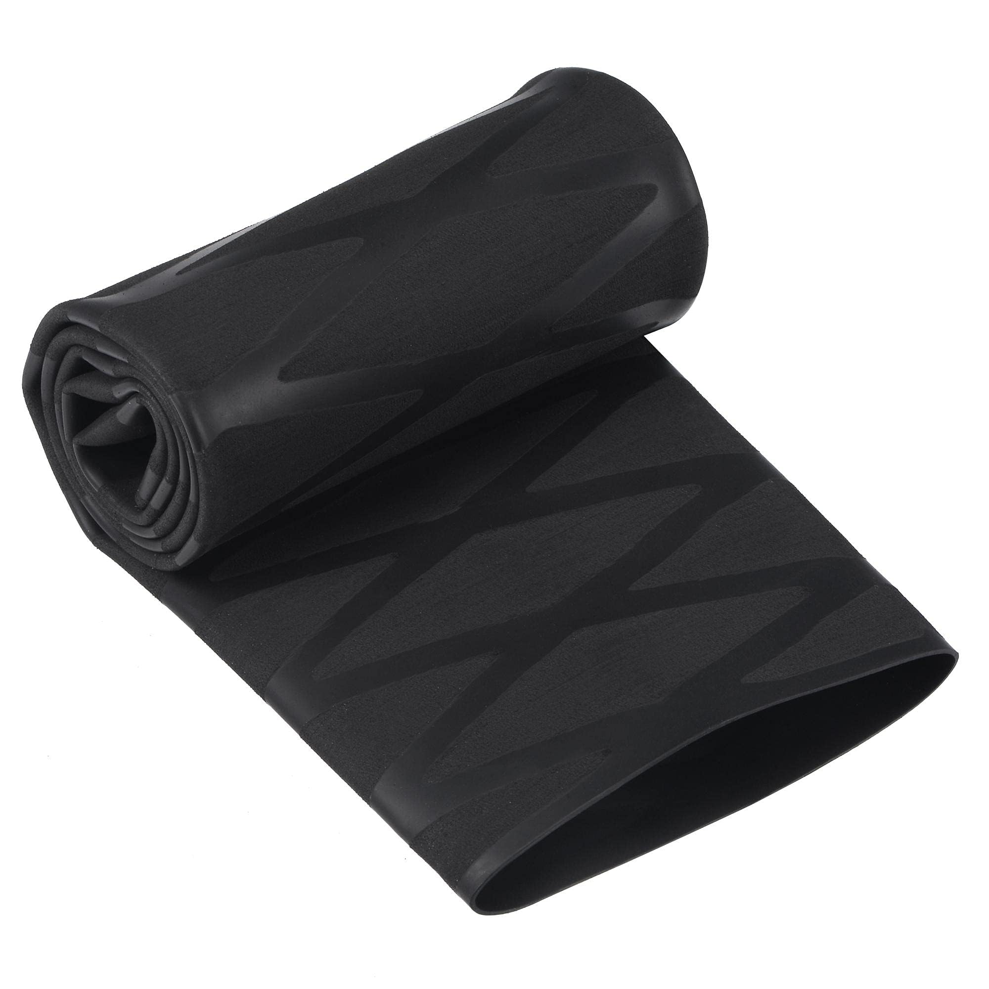 Tubo de envoltura termorretráctil Unifizz para empuñaduras de caña de pescar, 50 mm de diámetro, 81 mm de ancho plano, tubo termorretráctil de relación 2:1, funda para cables de 1,6 pies - Negro