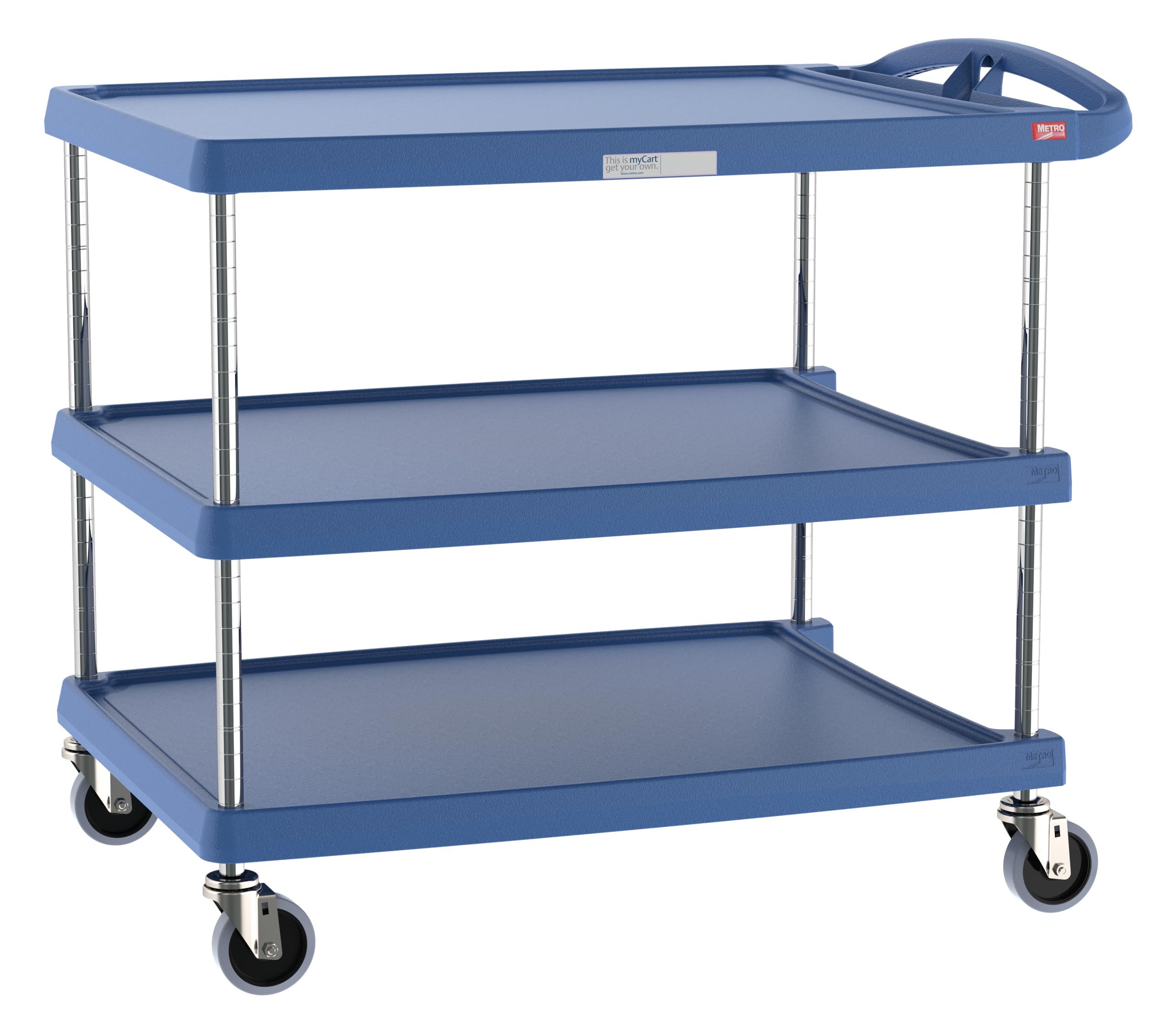 METRO Blue / Large, 3-Shelf Utility Carts
