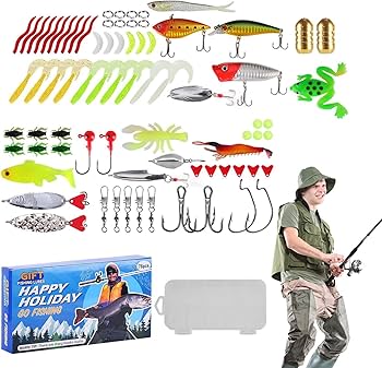 Amazon.co.jp: バス釣りルアー、釣りルアーキット, タックルボックス