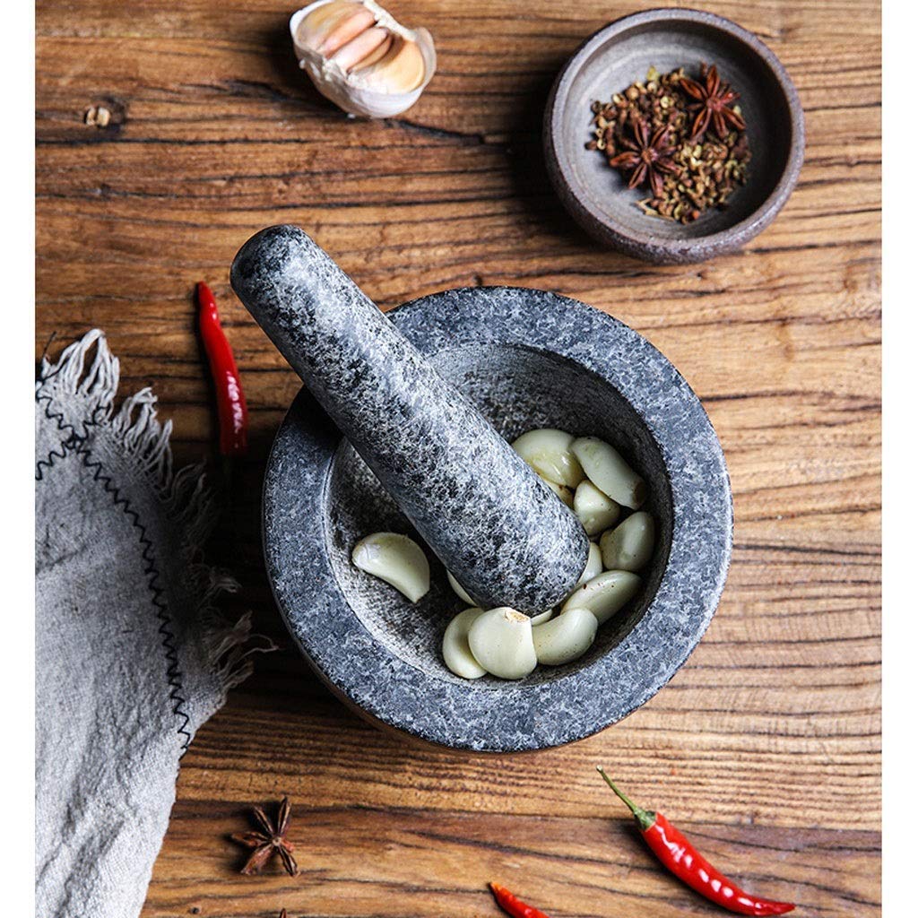 Mortar Pestle Set Mortar and Pestle Hand Sander Marble Grinder Kitchen Mortar and Pestle Set Manual Retro Mortar and Pestle for Spices, Seasonings